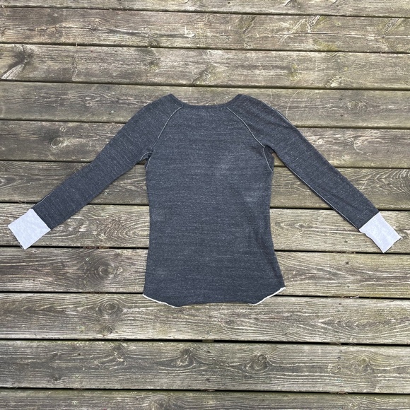 Wilfred Dark Gray Charcoal Casual Long Sleeve Shirt Top - Picture 3 of 9